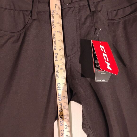 CCM Hockey pants mens 32 black stretch NWT slim fit pockets PN7385 - Picture 7 of 11
